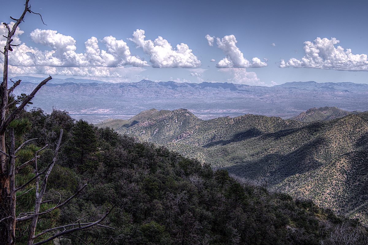 Clouds over the Galiuro Mountains from the Crystal Spring Trail. September 2013.