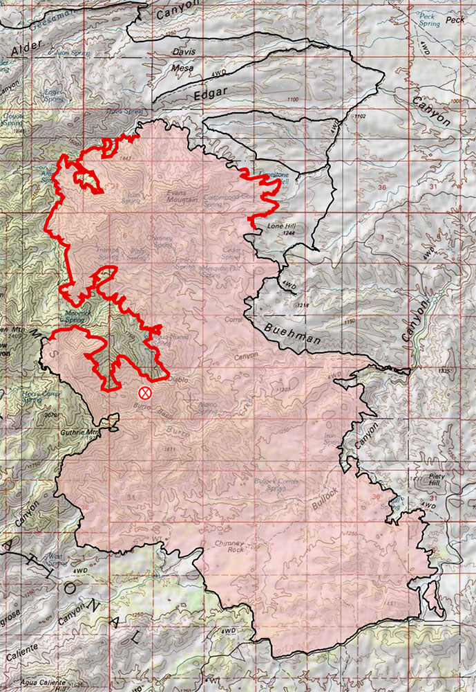 Burro Fire -7/11/2017 6:39AM - the map reflects the 65% containment announced yesterday!. July 2017.