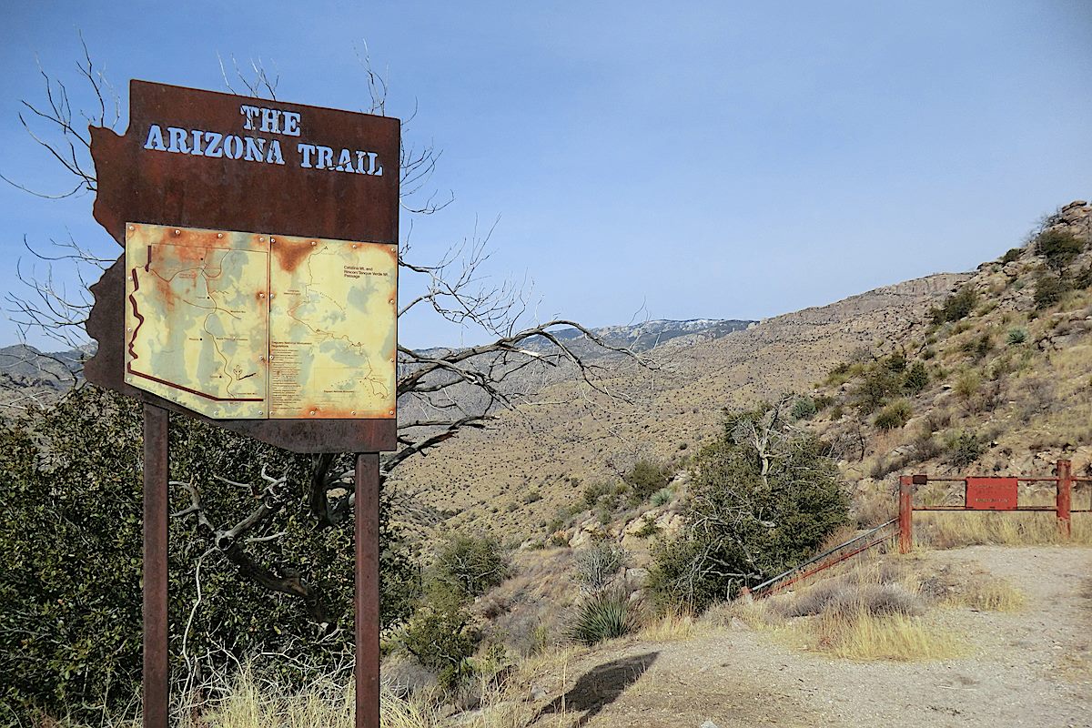 Shreve Saddle in 2015 - after the Arizona Trail sign was removed. May 2015.