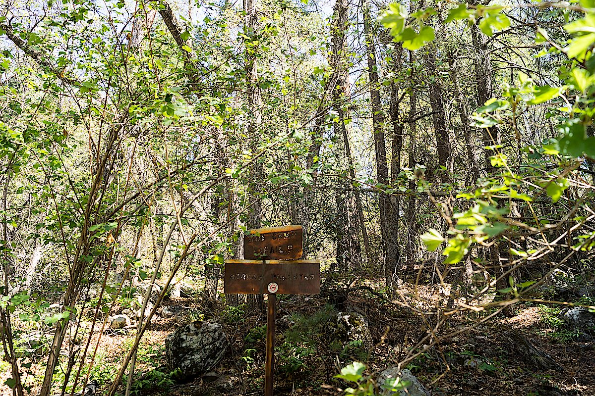 An old trail sign near Sabino Canyon. May 2014