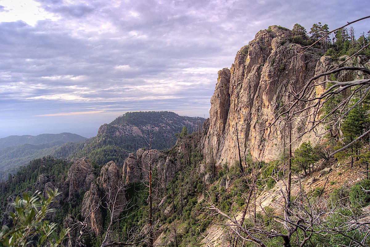 Cliffs below Point 7954. July 2013.