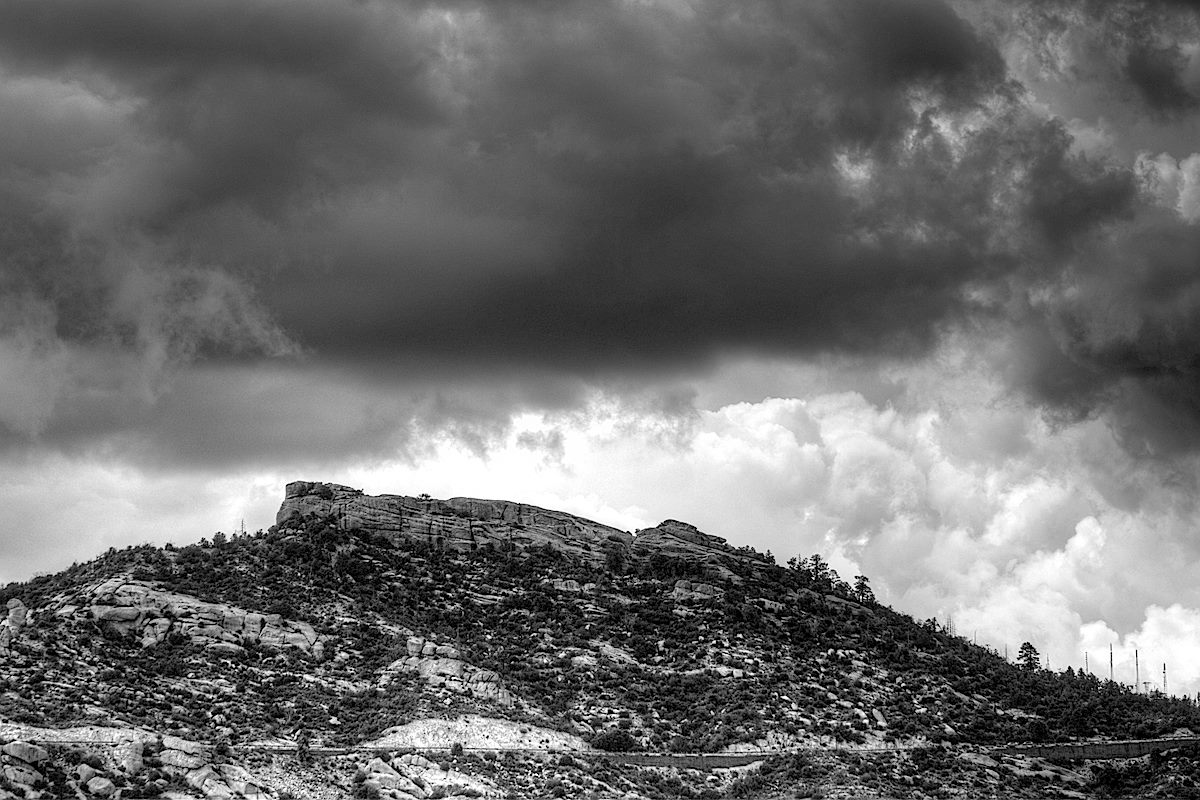 Storm over Lizard Rock - from the east ridge of Bear Canyon. July 2013.