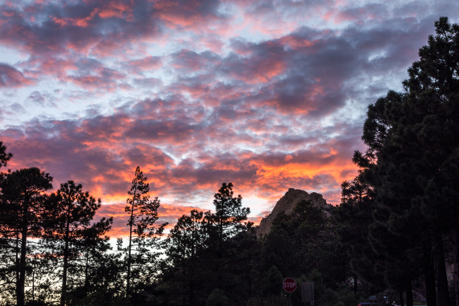 Sunset over Mount Bigelow - from the Green Mountain Trailhead.