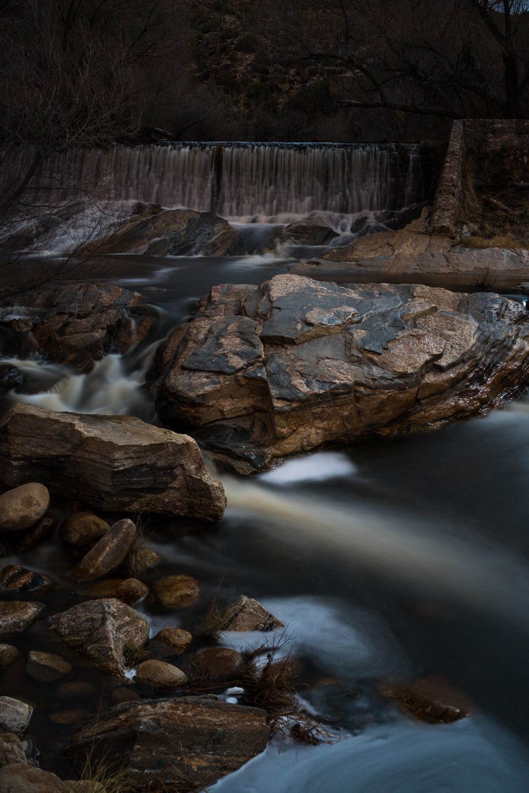 Below the dam in lower Sabino Canyon. January 2016.