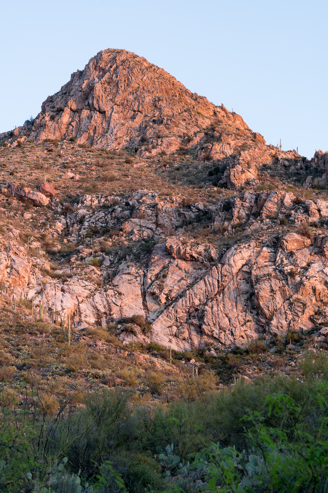 One of the many rocky points on the ridges below Pusch Peak. March 2016.