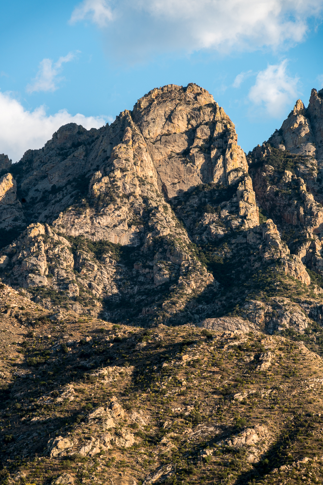 Table Tooth from Catalina State Park - Table Mountain is just to the right. May 2016.