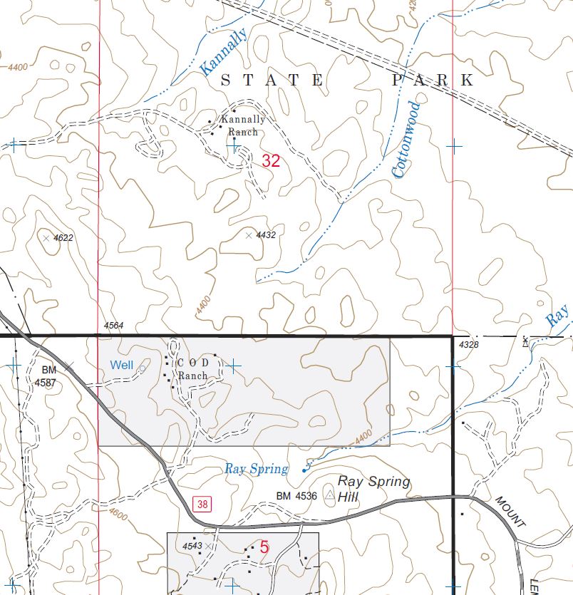 Ray Spring Hill, Ray Spring Wash and Ray Spring south of the Kannally  Ranch in Oracle State Park and East of the C.O.D. Ranch on Mount Lemmon Road. June 2016.