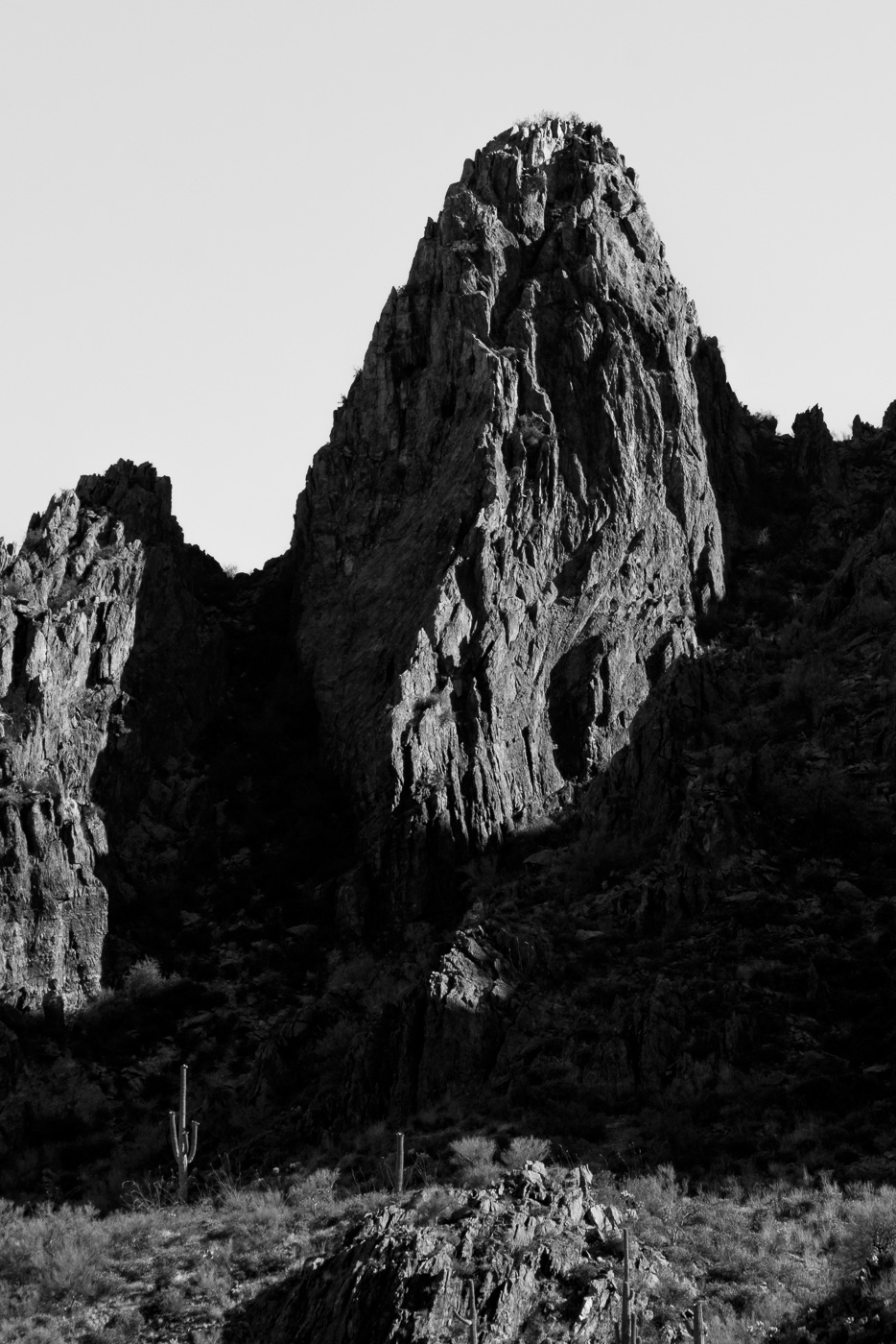 A fin of rock below Wolcott Peak in Ironwood Forest National Monument. May 2017.