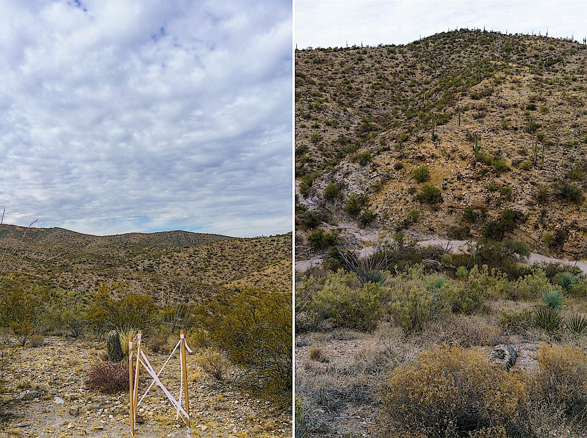 Hiking in the SunZia corridor from Redington Road. December 2017.