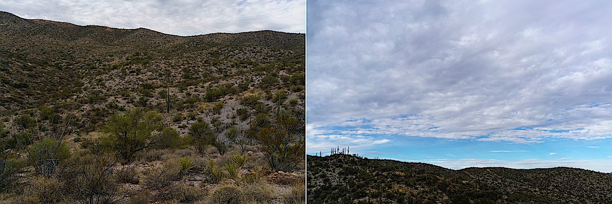 Terrain and sky in the SunZia corridor. December 2017.