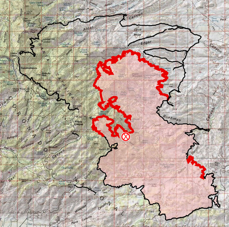 7/9/2017 7AM - Burro Fire - minimal fire growth and additional containment!. July 2017.