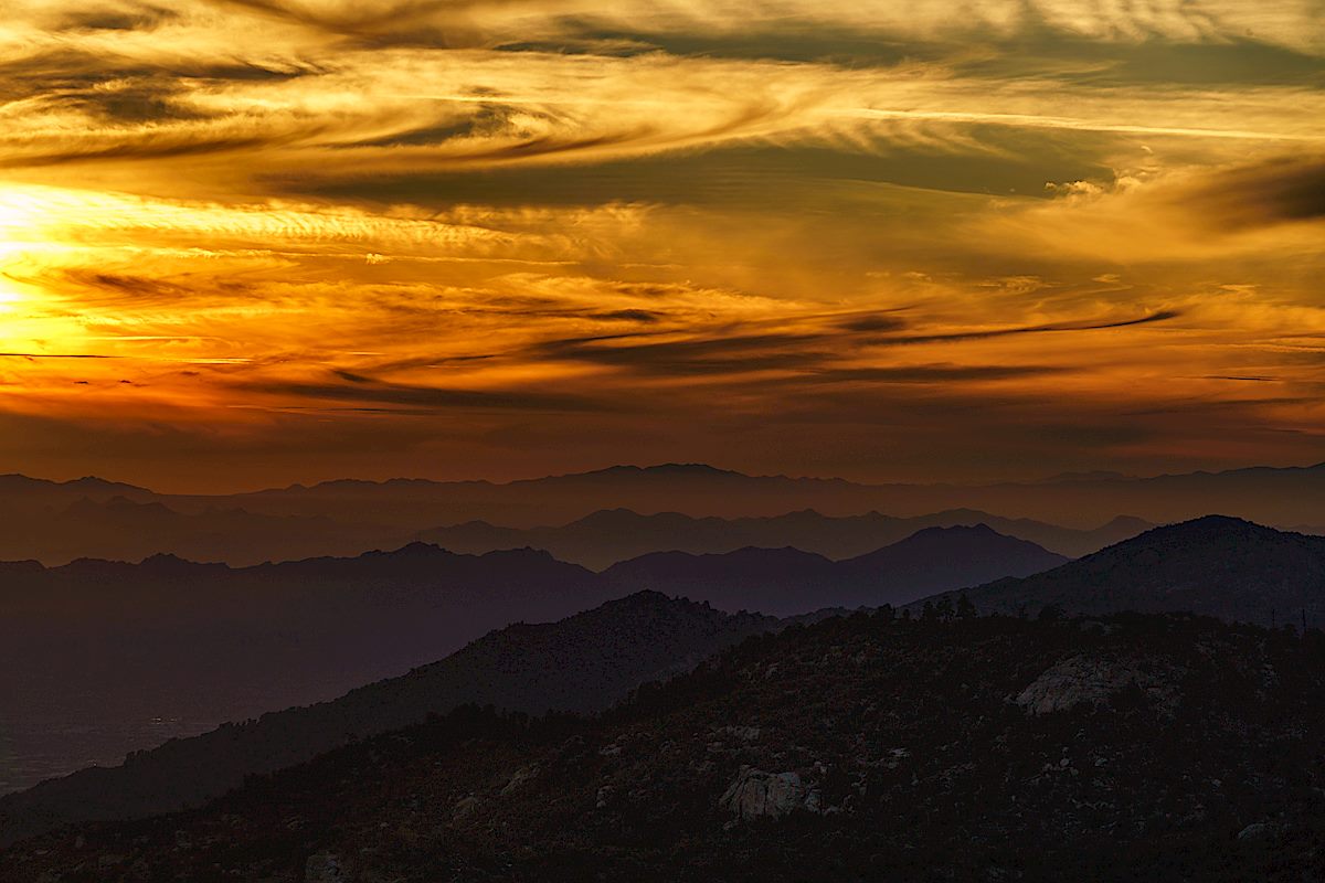 Sunset from Barnum Rock. January 2018.