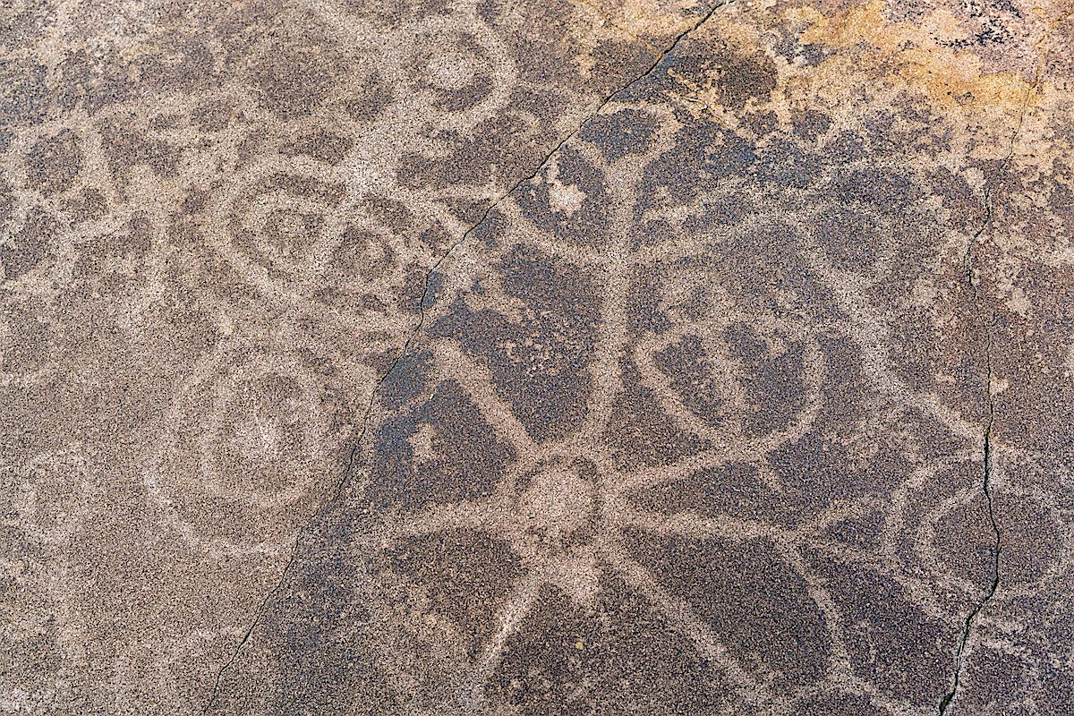 Sutherland Wash Rock Art District Petroglyphs. January 2018.