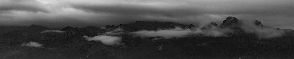 Clouds over Pusch Ridge from Honey Bee Canyon Park. February 2018.