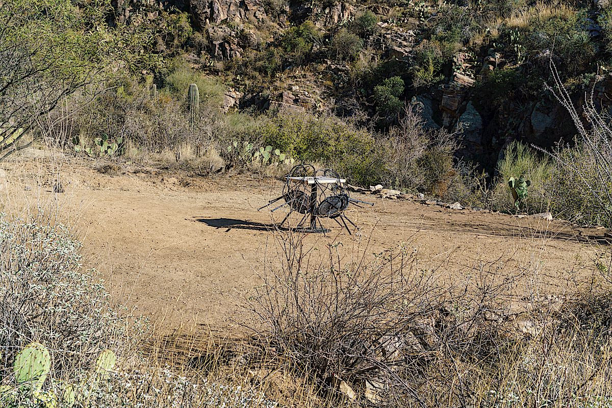 Platform off the Pontatoc Canyon Trail in March of 2018. March 2018.