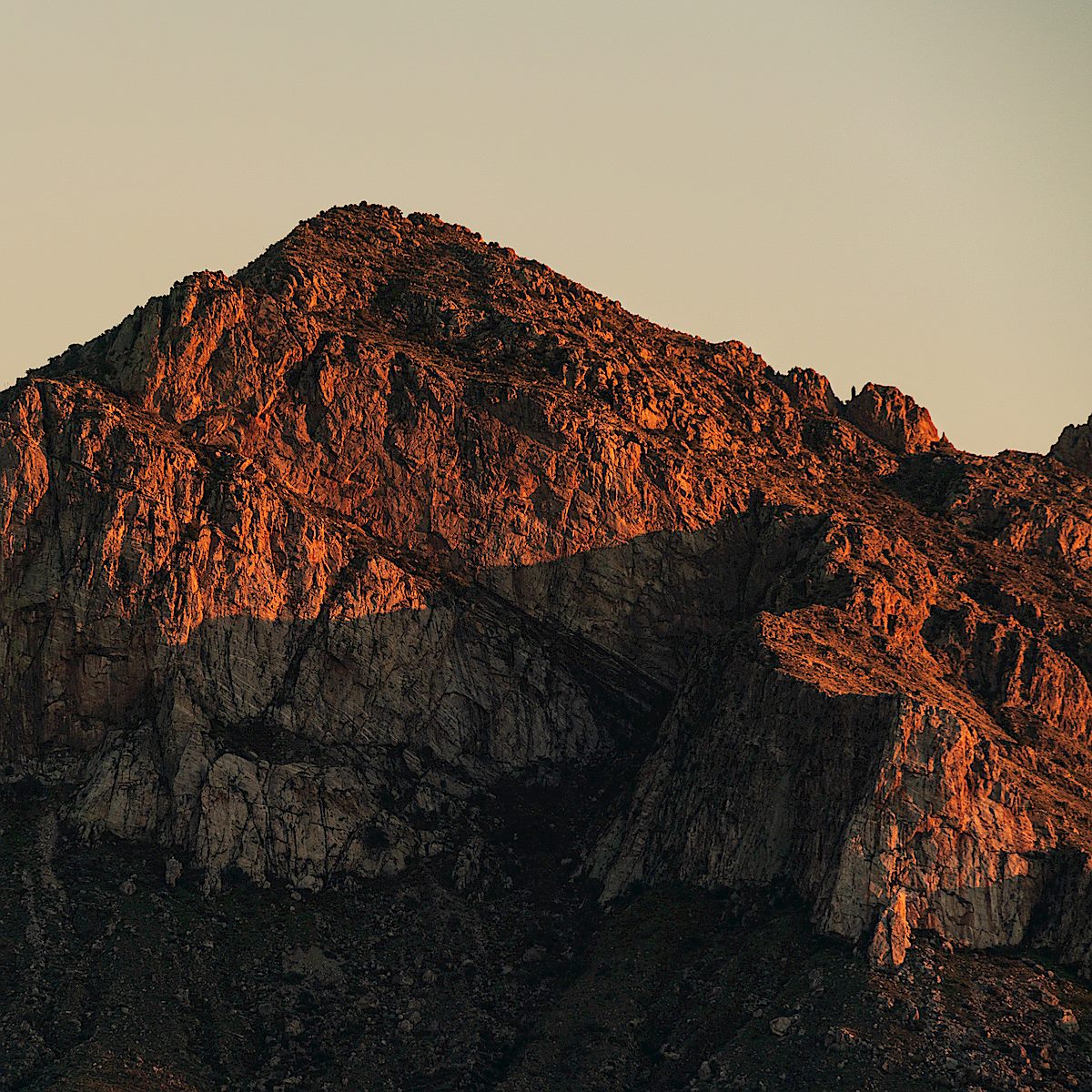 Pusch Peak from Naranja Park in Oro Valley. January 2019.