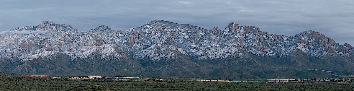West side of the Santa Catalina Mountains from Honey Bee Canyon Park. January 2019.