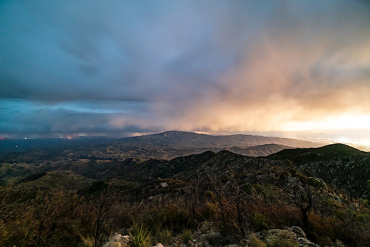 Light from Tucson, taken on Guthrie Mountain. May 2019.