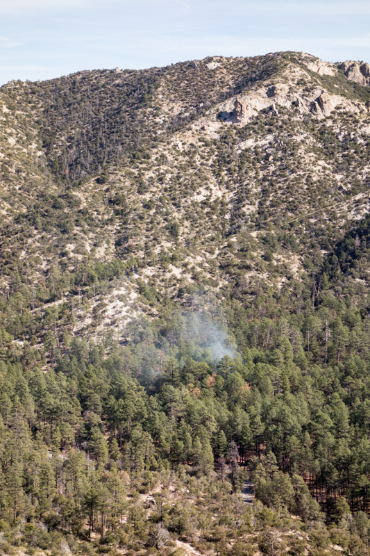 Smoke from the Little Bear Fire