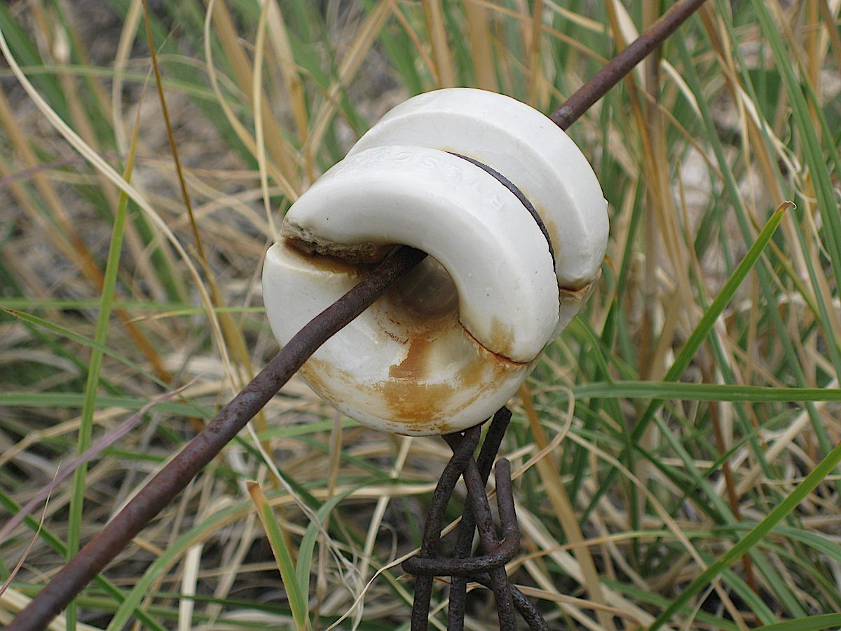 Insulator and hanger. October 2011.
