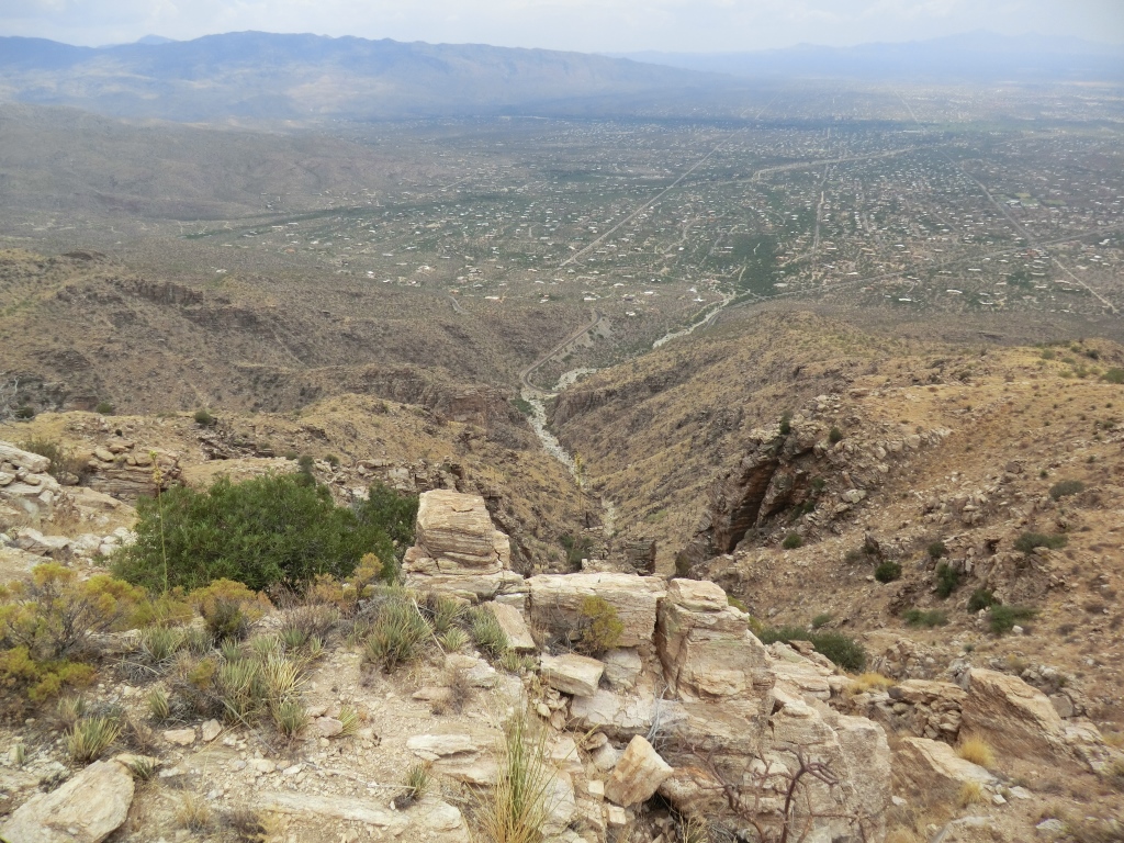 Looking down into the Hairpin Turn Area from Point 4981. June 2012.