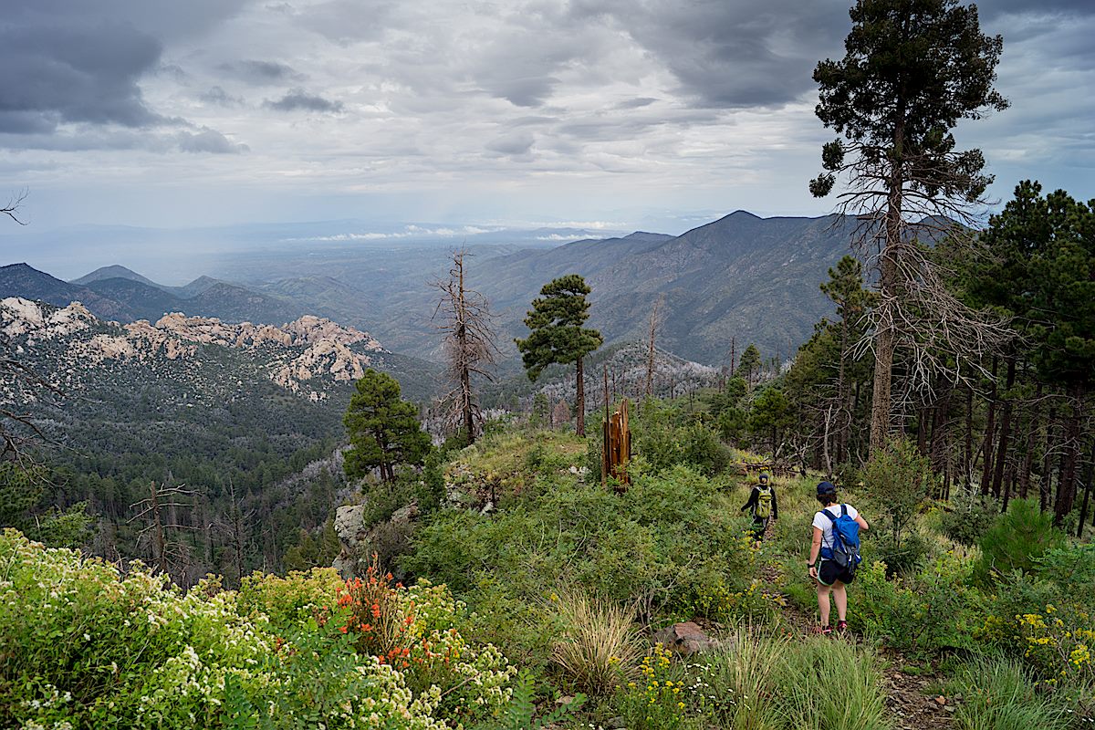 Hiking the Red Ridge Trail on a stormy day. September 2013.