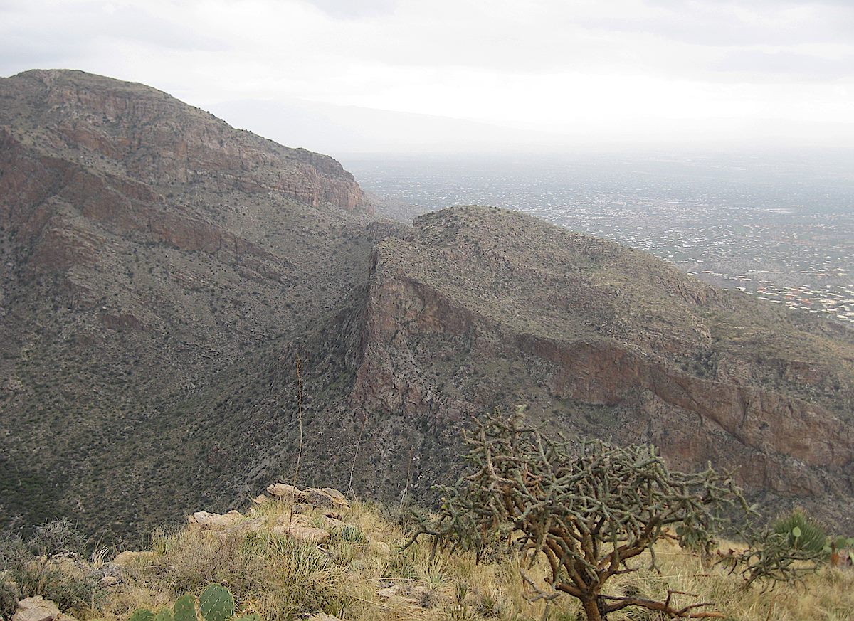 Rosewood Point from the West Side of Pima Canyon. December 2011.