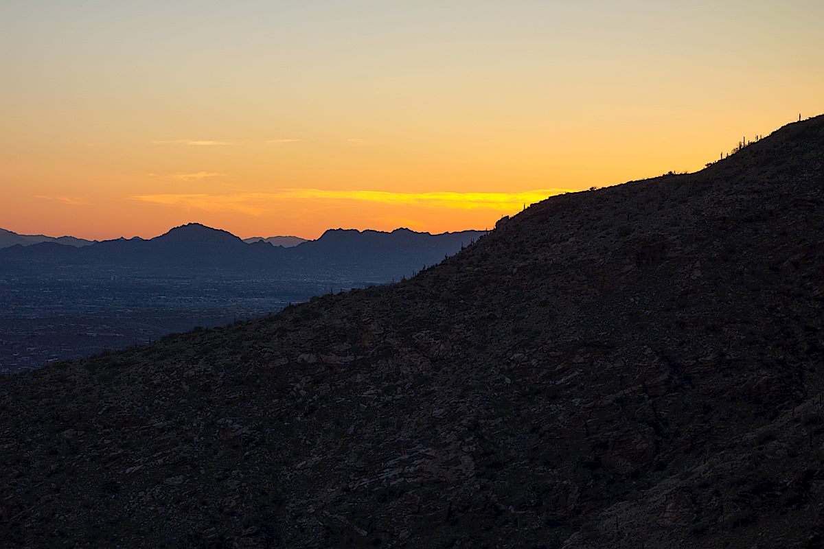 Sunset from the Soldier Trail. March 2014.